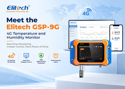 Meet the Elitech GSP-9G: 4G Temperature and Humidity Monitor with a 4.1-Inch Color Display