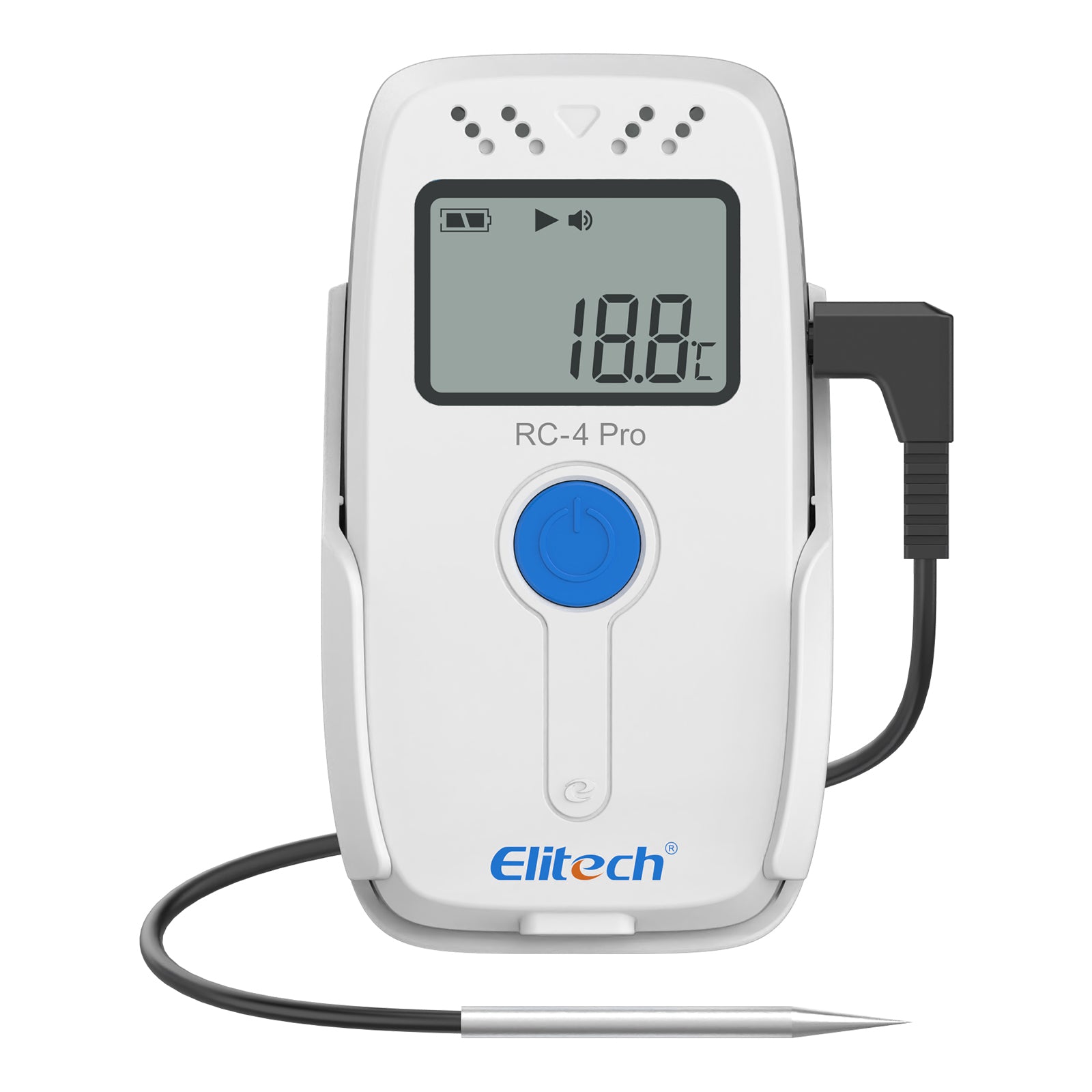 Enregistreur de données de température Elitech RC-4 avec alarme audio de capteur de température externe