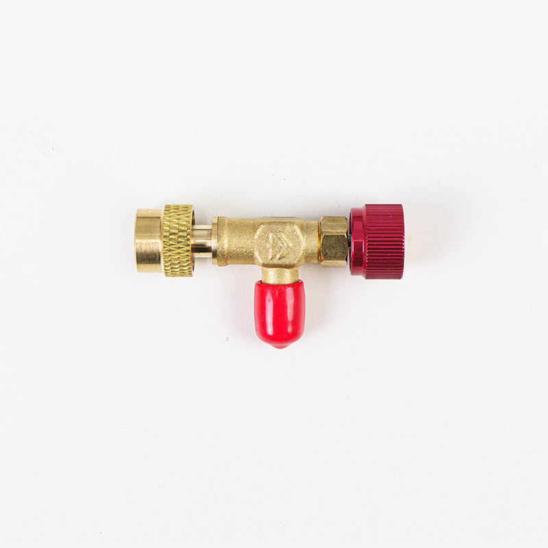 Elitech R32 R410a Refrigerant Charging Safety  Valve, 1/4" Male to 5/16" Female,  for R32 R410a Air Conditioner Manifold Brass Low Loss Fittings