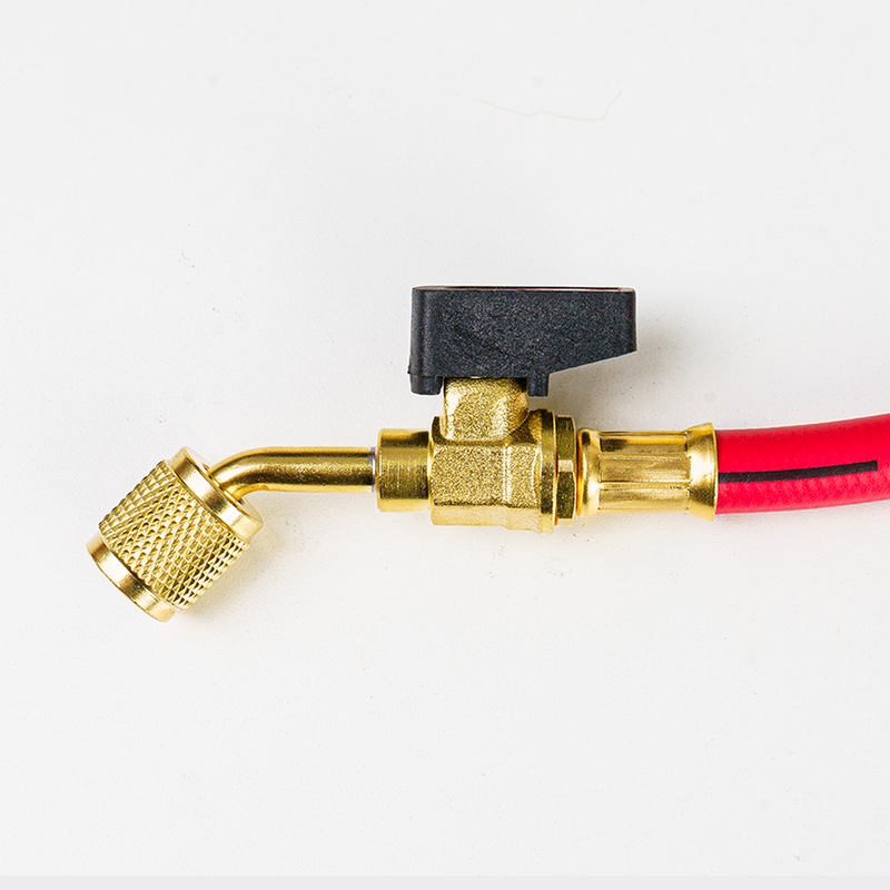 Elitech 1/4" Ball Valve Refrigerant Charging Hoses, 60", 800 PSI, for R134A R410A R22 R12 Refrigerant Systems