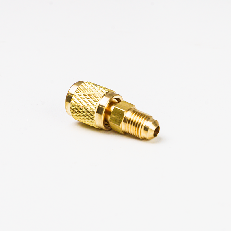 Elitech  HVAC Brass Fitting Adapter Reducer,  1/4" SAE Male to 5/16" SAE Female, Leak-Proof Refrigerant Connector for R410A R22 R134A Mini Split Air Conditioner Systems (pack of 5)