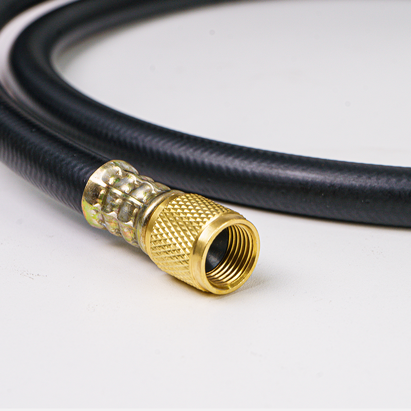 Elitech Hvac Vacuum Hose,Fittings 3/8" x 3/8",Heavy Duty Charging Vacuum Hose,Working Pressure: 600 (Psi),Burst Pressure: 3000 (Psi), 5 Ft, Black, For R134A, R404A, R22 and Common Refrigerants