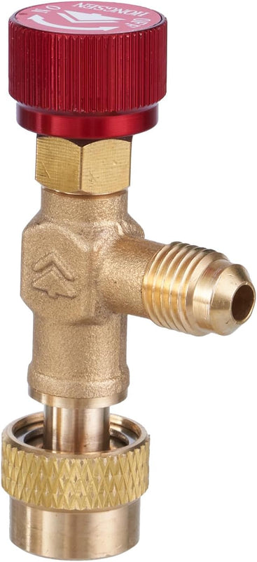 Elitech R32 R410a Refrigerant Charging Safety  Valve, 1/4" Male to 5/16" Female,  for R32 R410a Air Conditioner Manifold Brass Low Loss Fittings