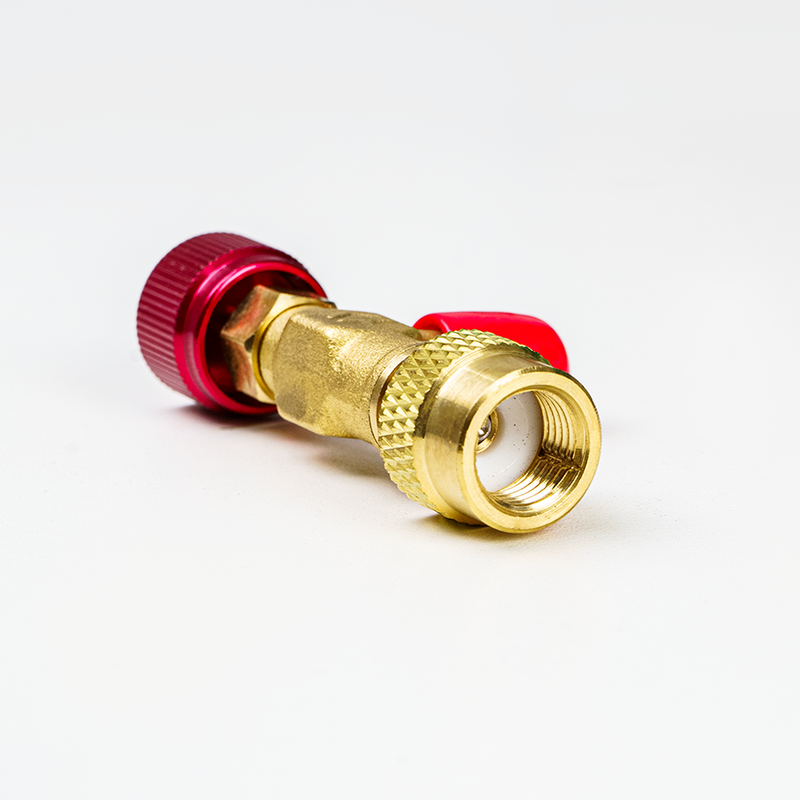 Elitech R32 R410a Refrigerant Charging Safety  Valve, 1/4" Male to 5/16" Female,  for R32 R410a Air Conditioner Manifold Brass Low Loss Fittings