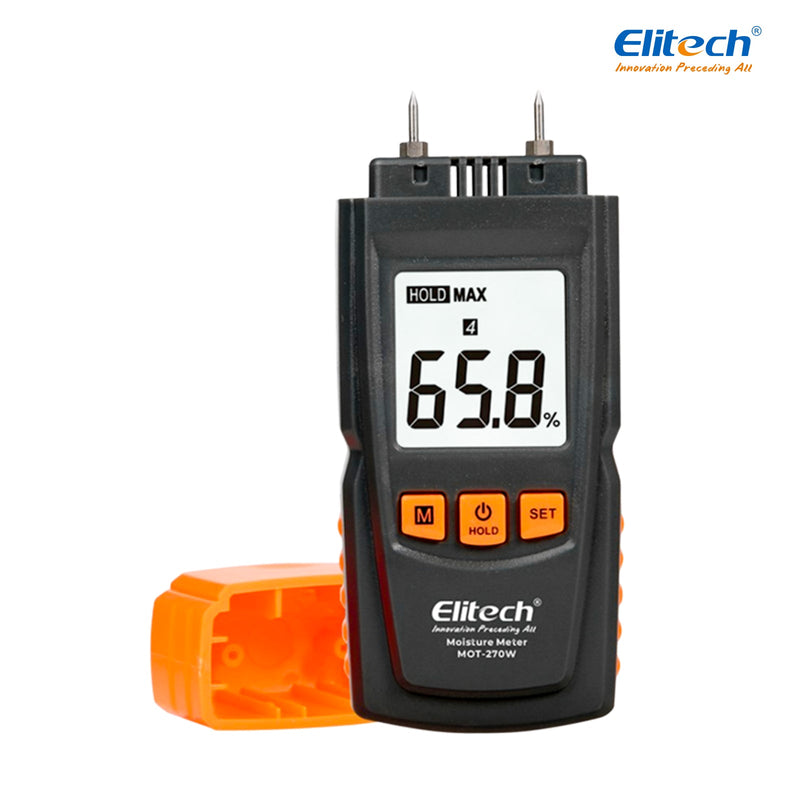 Digital Moisture Meter, Water Leak Detector, Moisture Tester, Pin Type，Backlit LCD Display - Elitech Technology, Inc.