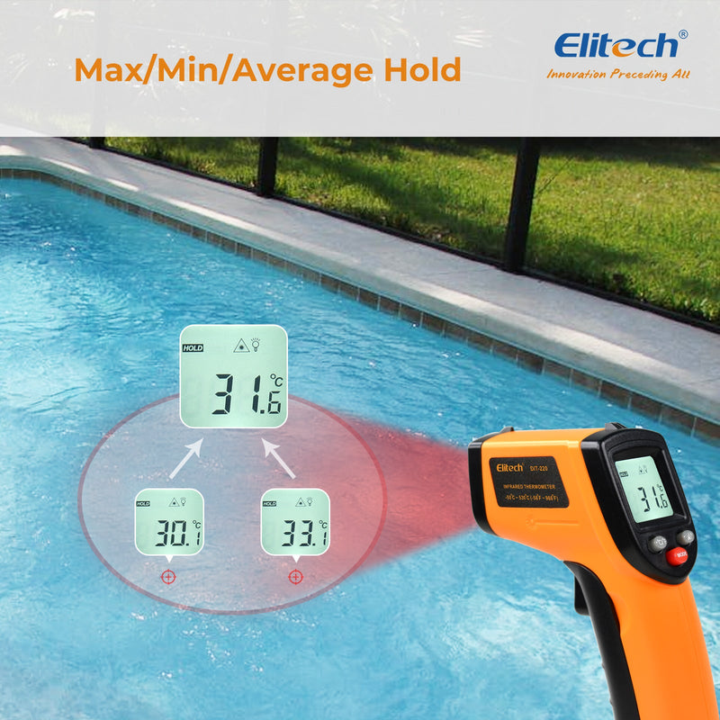 DIT - 220 Infrared Thermometer – High - Precision, Non - Contact Temperature Gun with Laser Targeting, Adjustable Emissivity, and Self - Calibration - Elitech Technology, Inc.
