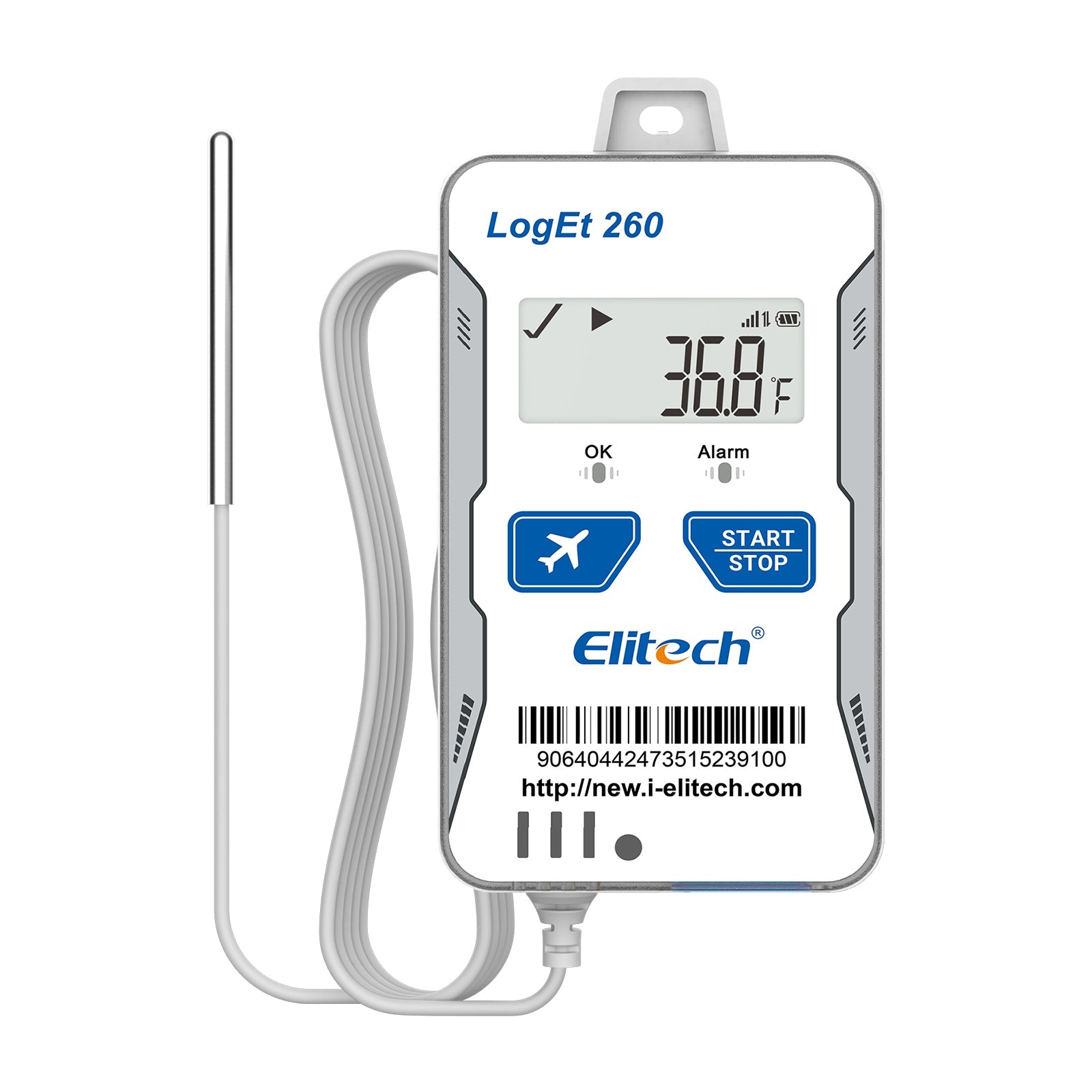 Elitech 4G GPS Reusable Real - time Temperature Humidity Data Logger Light/Shock/Location, Built - in SIM Card, Shadow Data,Airplane mode,Cloud Data Storage,SMS/Email/APP/Web Alarm,100000 Points,Loget 260 - THE - Elitech Technology, Inc.