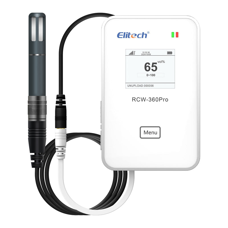 Elitech External Carbon Dioxide Probe, CO2 Probe Matches with RCW - 360Pro Device only, 400 - 5000 PPM Range, Audio Plug Connector, 6.5 ft Cable - Elitech Technology, Inc.