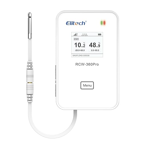 Elitech External Temperature and Humidity Probe, Temperature and Humidity Sensor Matches with RCW - 360Pro Device only, Monitor - 40~176℉( - 40~80℃), 0~100% RH, Audio Plug Connector, 16.4ft - Elitech Technology, Inc.