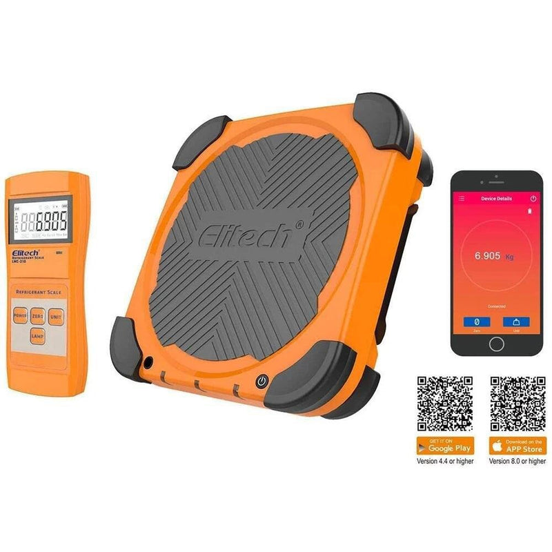 Elitech Updated Solution Pack - LMG-10W Digital Manifold Gauge+LMC-210 Refrigerant Charging Scale+ILD-200  Infrared Refrigerant HVAC Leak Detector +SVP-7 Intelligent HVAC Vacuum Pump