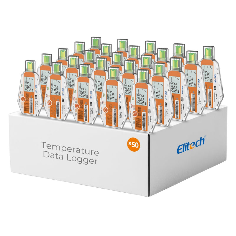 Elitech LogEt 1 Temperature Data Logger Single Use PDF Report USB Port 16000 Points - Elitech Technology, Inc.