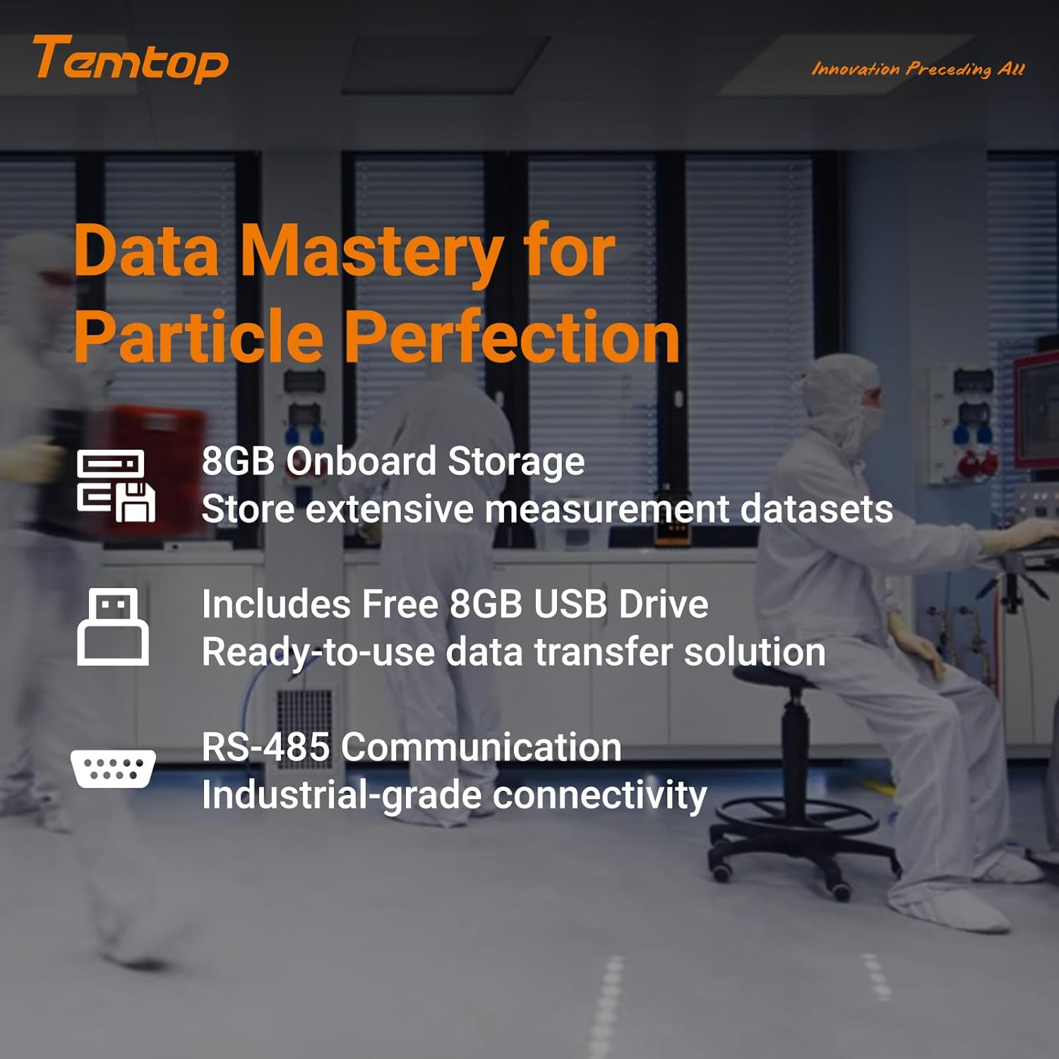 Temtop Innovative Handheld Particle Counter for Air Quality Measurement Conform to ISO Standard PMD 331