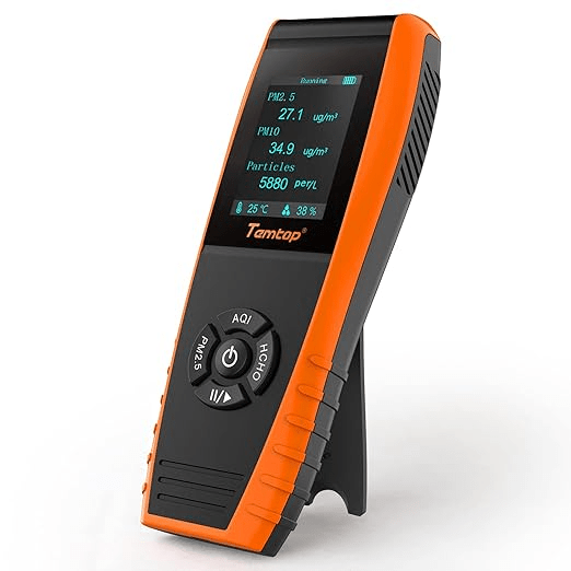 Temtop Air Quality Monitor Professional PM2.5 PM10 Particle Counter LKC - 1000S 2nd, Formaldehyde, Temperature, Humidity, AQI Tester for Indoor/Outdoor Air Pollution Detection w/Data Export - Elitech Technology, Inc.