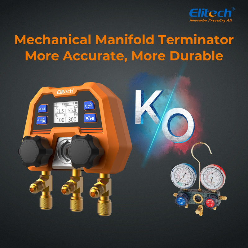 Elitech Digital Manifold Gauge App Control AC Gauges, DMG-4B，50% off for 3000 early birds - Elitech Technology, Inc.