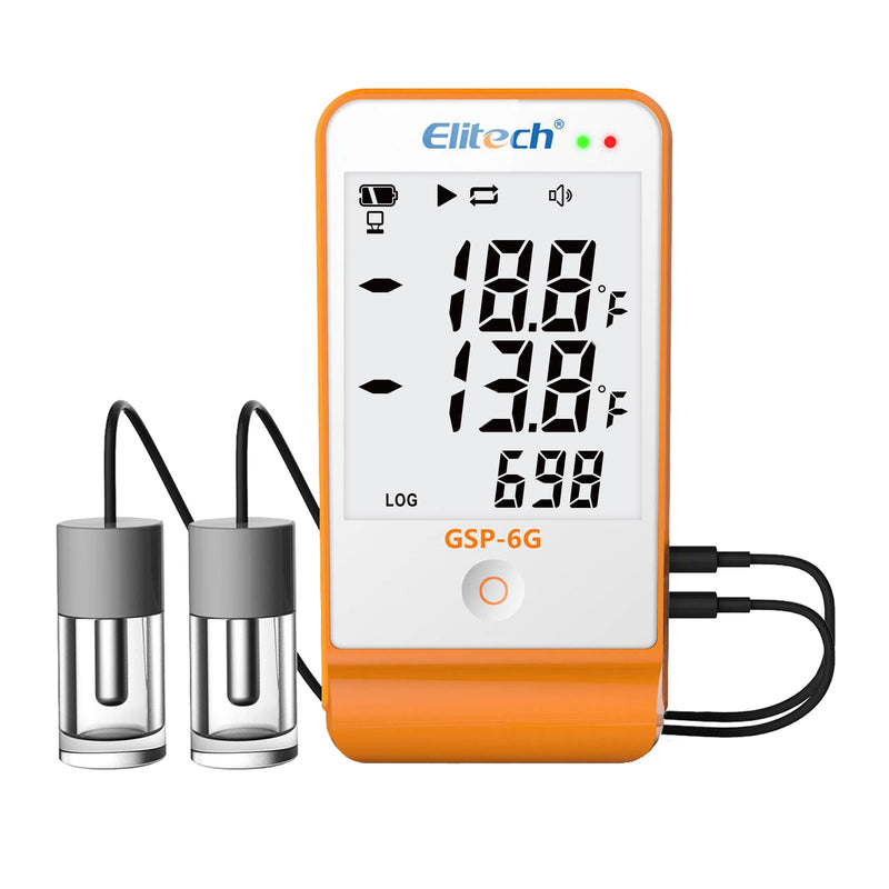 Elitech Digital Temperature Humidity Data Logger Pharmacy Refrigerator Thermometer Vaccine Fridge Temperature Monitor GSP-6G TDE - Elitech Technology, Inc.