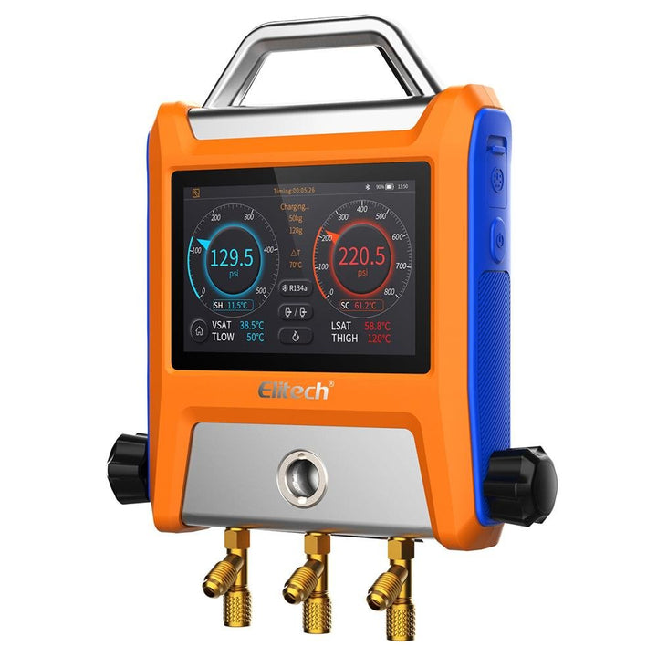 Elitech EMG-20V Intelligent HVAC Digital Manifold 2 Valves with 5” Smart Touch Screen - Elitech Technology, Inc.