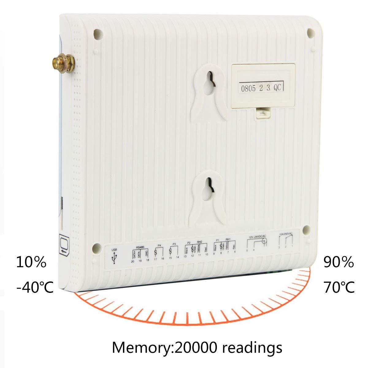 Elitech RCW-400A Wireless Temperature and Humidity Data Logger Remote Monitor Cloud Data Storage with 4 Sensors - Elitechustore